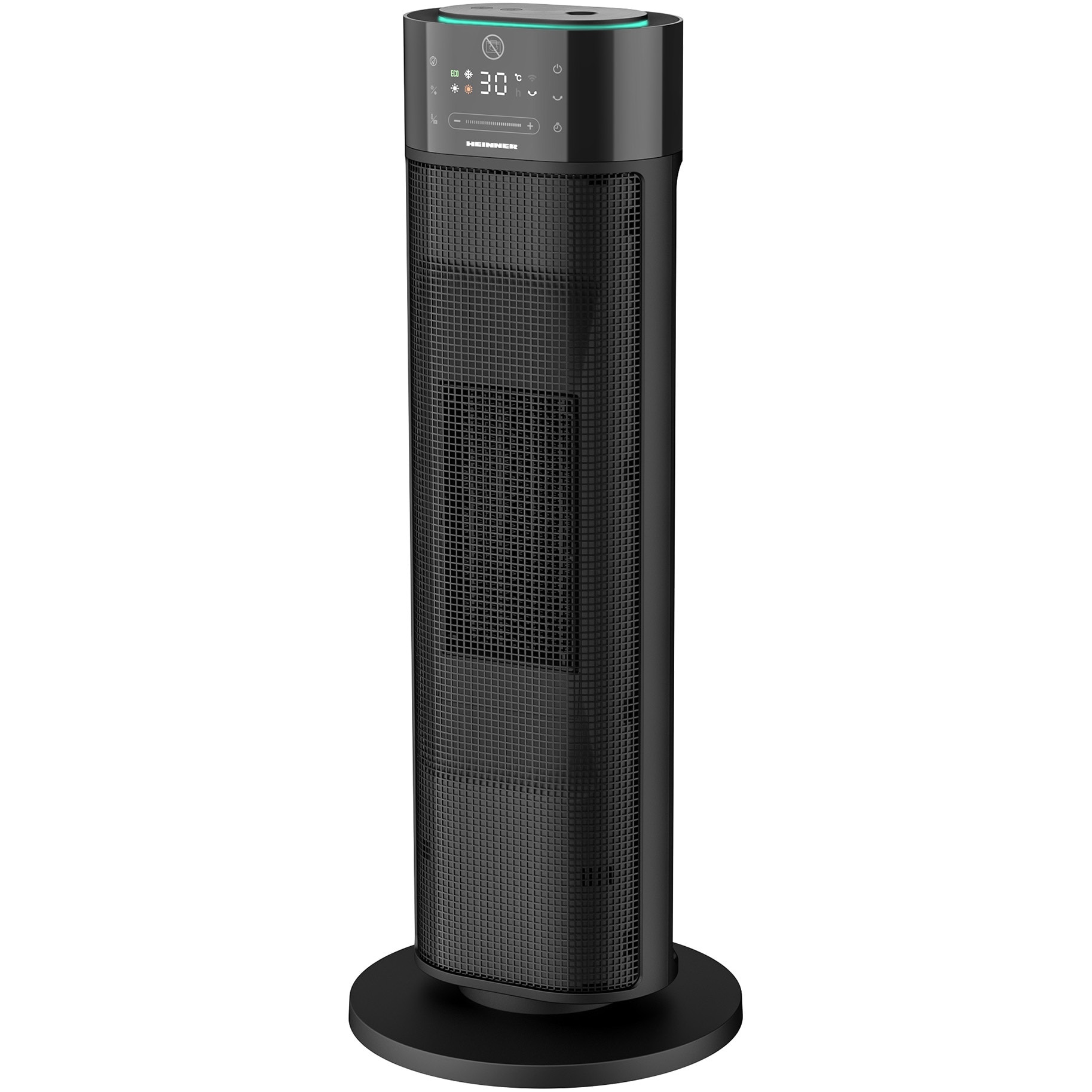 Radiator ceramic cu umidificare Heinner HCH-LH2000BK, 2000 W, Functie umidificare, Display LED, Control touch, Telecomanda, Functie ECO, Oprire automata, Functie Oscilare, Negru