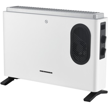 Convector Heinner HCVH-MV2000WH, 2000 W, Ventilator turbo, 3 setari de temperatura, Termostat ajustabil, Potectie supraincalzire, Alb