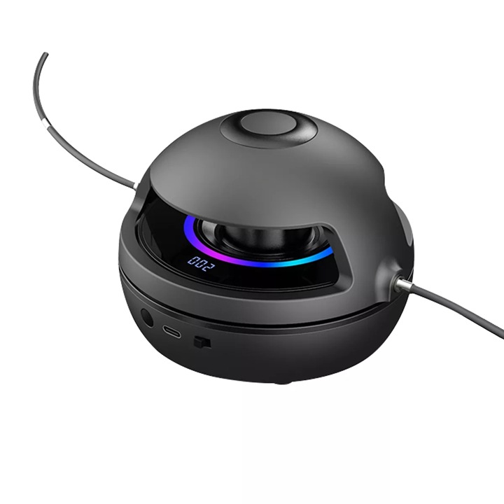 Въже за скачане, Bluetooth, прецизен сензор, преносим дизайн, черен