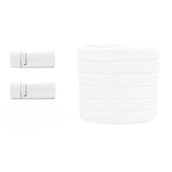 Sireturi cu cleme, 100cm, Alb