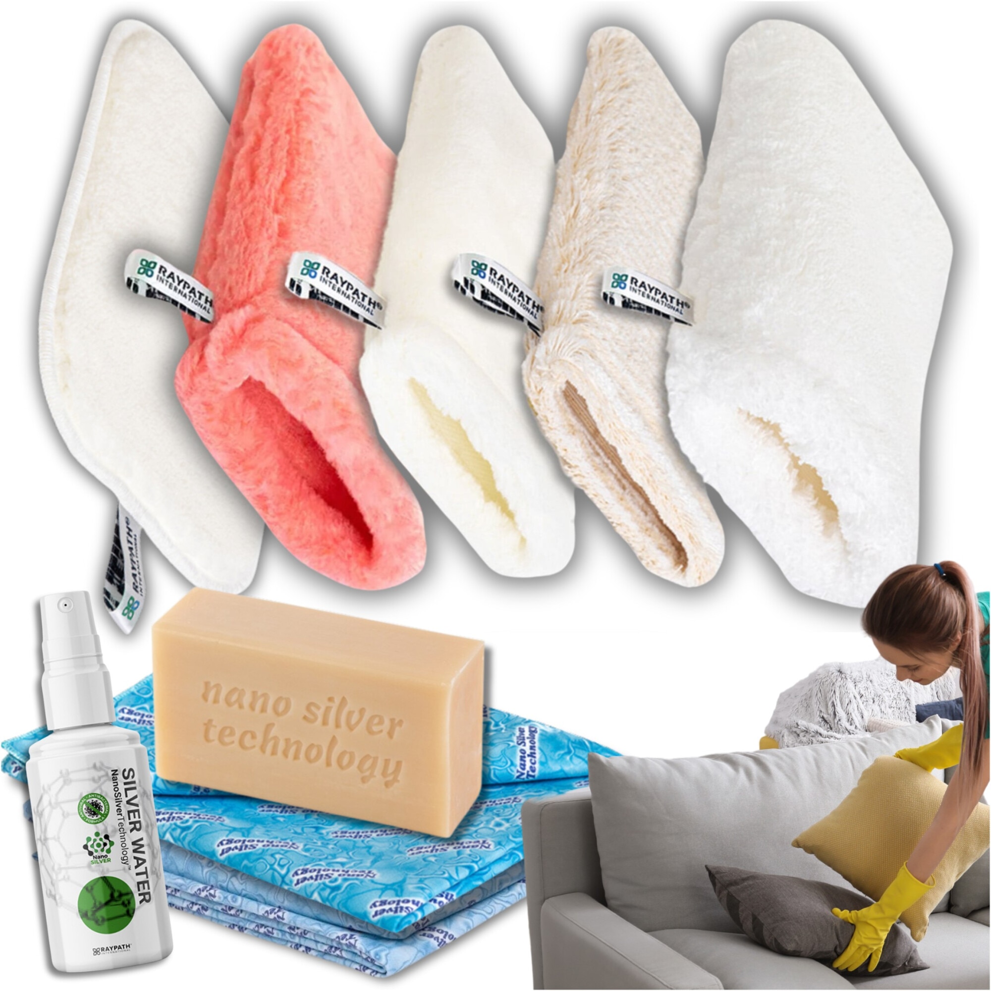 Set bestehend aus weißem Handschuh Mini-Küchenreiniger Sunbeam Raypath-Seife Online-Geschäft