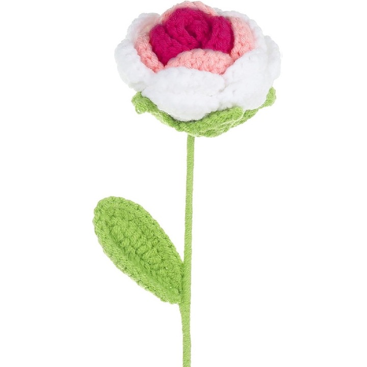 Mesterséges pamut gyökér, 40 cm, fehér és fukszia