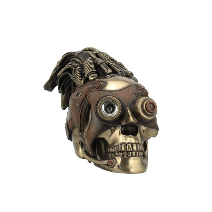 Koponya figura raszta, mint egy horrorfilmből Steampunk Veronese stílusban 19 cm
