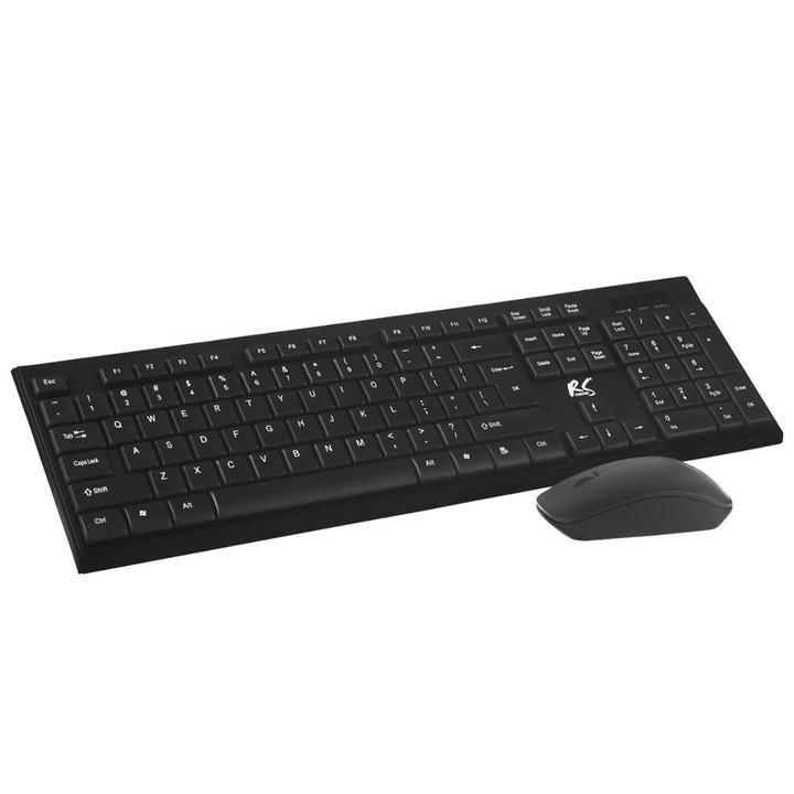 Set tastatura cu mouse wireless NanoRS Combo RS580, negru