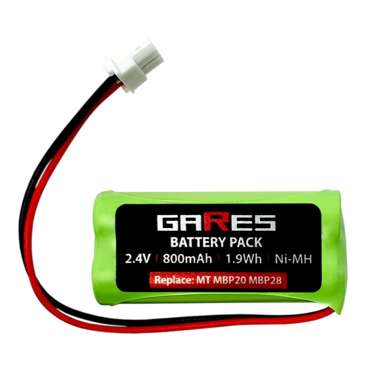 Baterie Gares, 2.4V 800mAh, pentru bona electronica MBP20 MBP28 Ni-MH