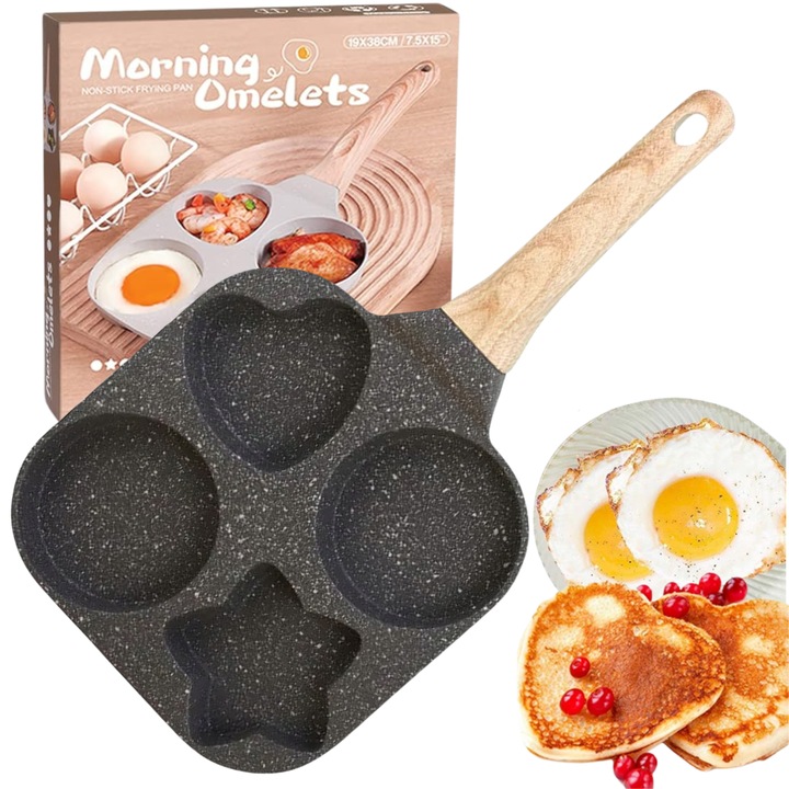 Tigaie antiaderenta cu 4 forme - 19 x 19 cm