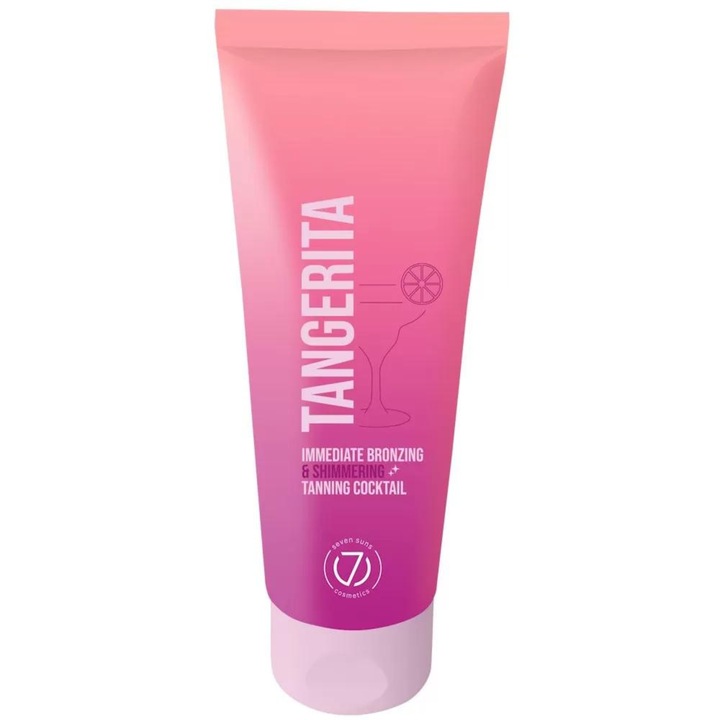 7suns Tangerita, коктейл за тен в солариум с бронзант и озаряващи частици, 100 мл