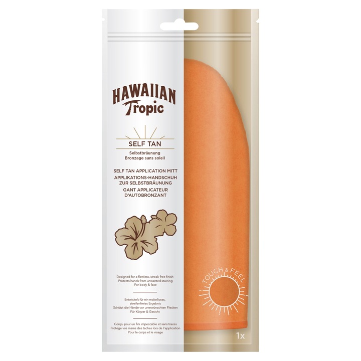 Önbarnító kesztyű, Hawaiian Tropic, újrafelhasználható, egységes felvitelű