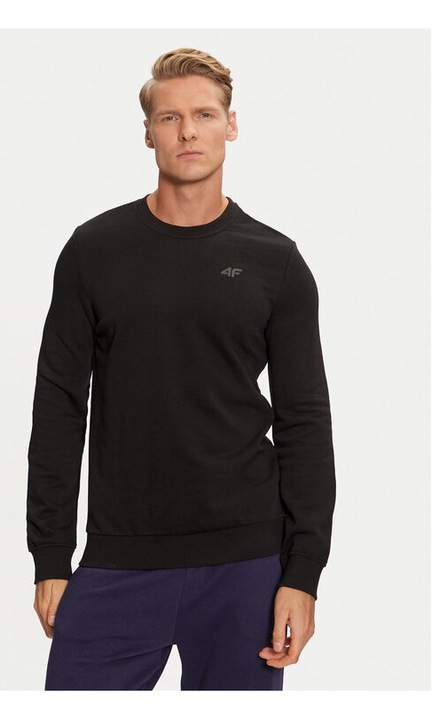 4F Bluza 4FWMM00TSWSM1465 Negru Regular Fit, Bumbac
