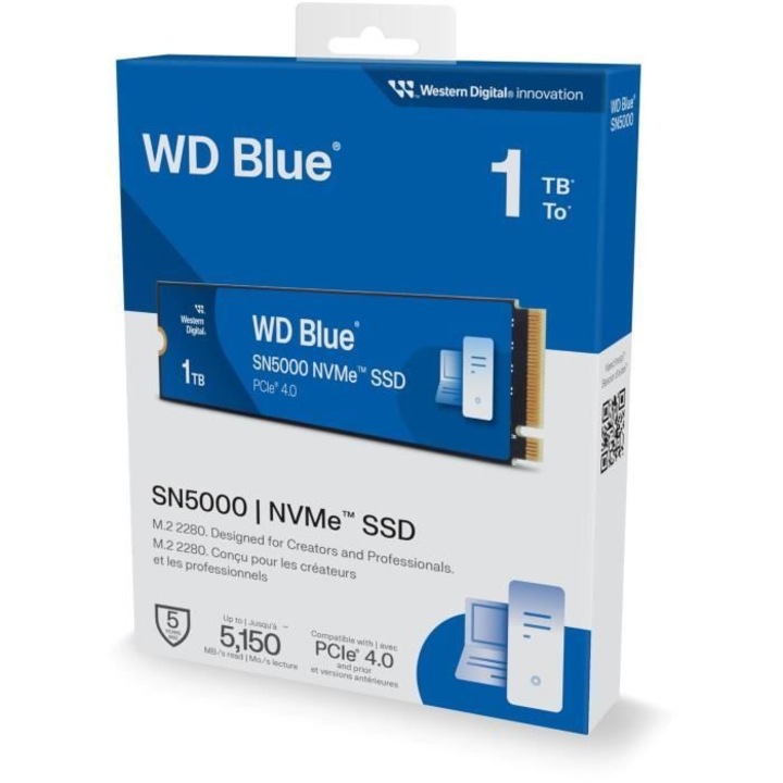 Solid-State Drive (SSD) WD Blue SN5000 NVMe WDS100T4B0E-00CNZ0 EoL