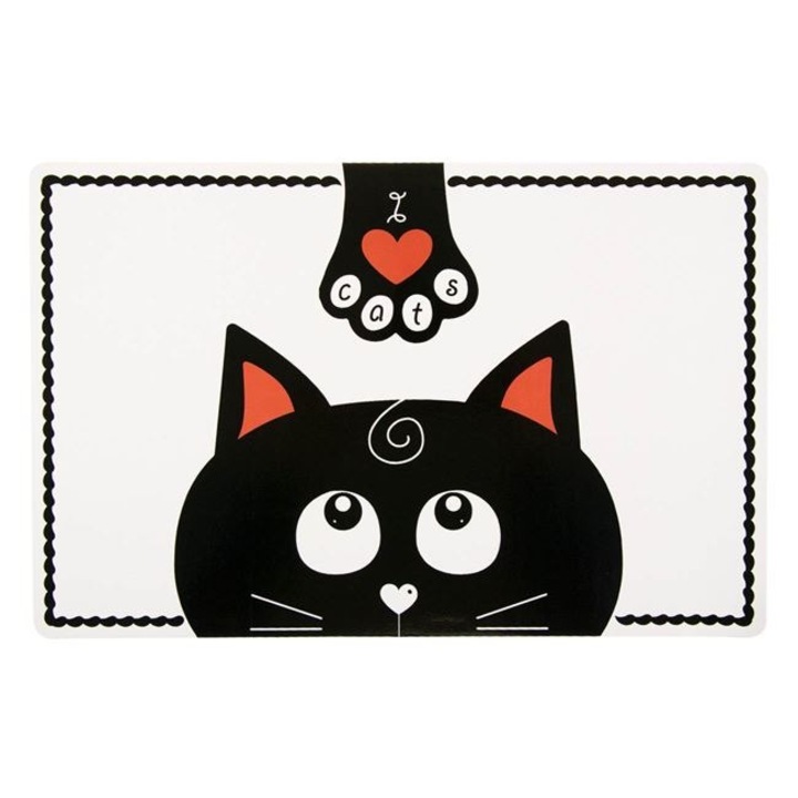 Covoras Antbro® pentru bolul cu hrana al pisicii, lavabil, 43x28 cm