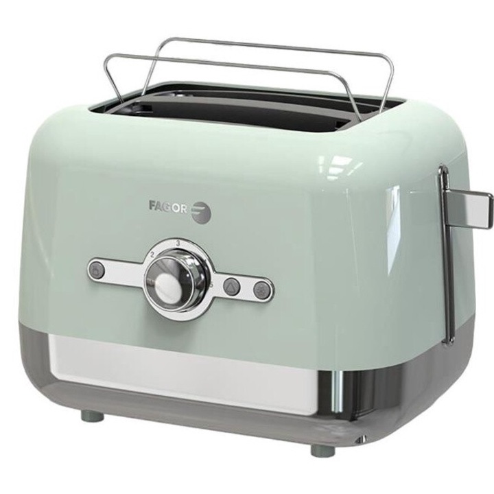 Prajitor de paine, Fagor, 3 functii, verde/argintiu