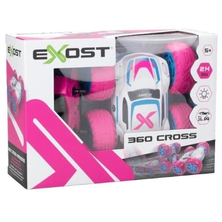 Távirányítós autó, Exost 360, Cross, rózsaszín, akkumulátorral, műanyag