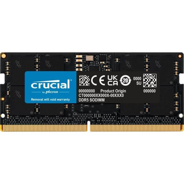 CRUCIAL 16GB DDR5-4800 SODIMM CL40 (16GBit) 