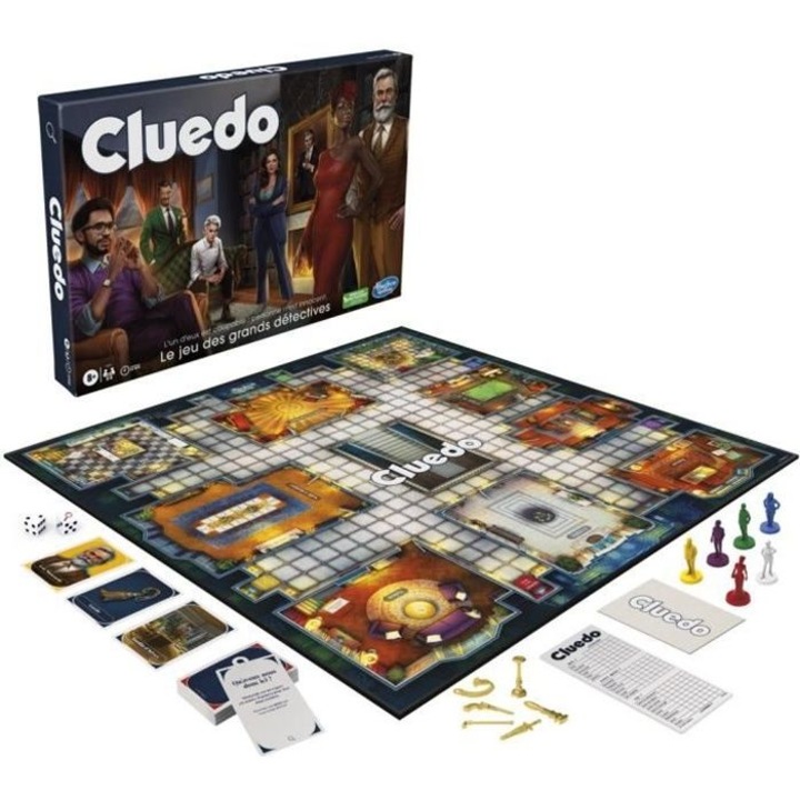 Cluedo Classic Refresh társasjáték, Hasbro Gaming, elmélkedésre és stratégiára épülő játék, 8 éves kortól