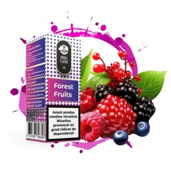 Lichid Tigara Electronica GuerraLiq Salt - Forest Fruits, 10ml, 20mg
