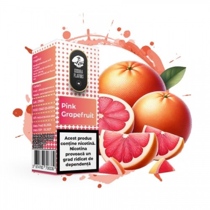 Lichid Tigara Electronica GuerraLiq Salt - Pink Grapefruit, 10ml, 20mg