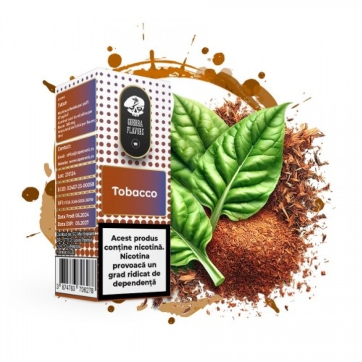 Lichid Tigara Electronica GuerraLiq Salt - Tobacco, 10ml, 20mg