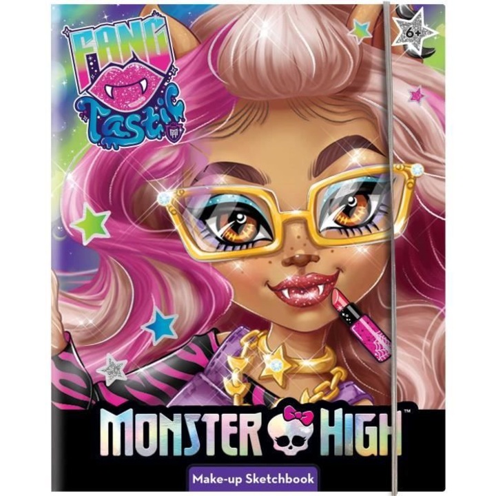 Caiet de schite Monster High cu geanta de machiaj, Lisciani, jocuri educative