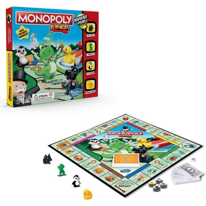 Joc de societate Monopoly Junior, versiune franceza, pentru copii
