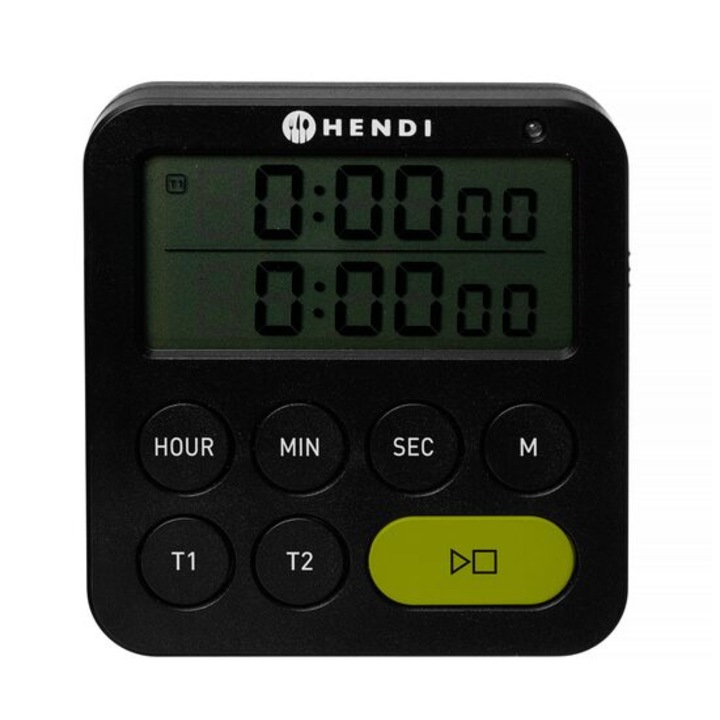 Timer digital HENDI, Negru, 82x20x(H)88mm