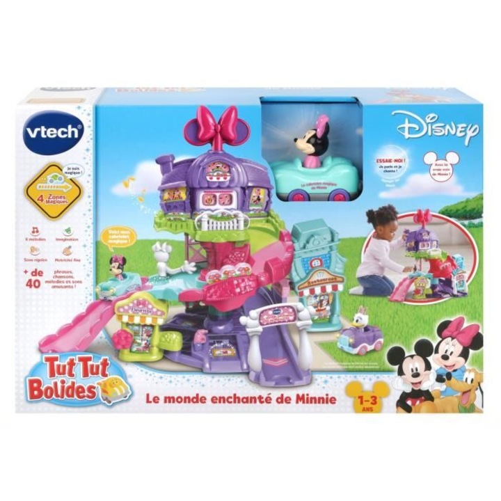 Интерактивна детска играчка Vtech, Tut Tut Bolides, Minnie, многоцветна