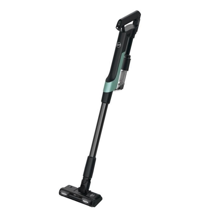 Hoover HF201P Függőleges vezeték nélküli porszívó, 50 AW, ultrakompakt, fekete/zöld