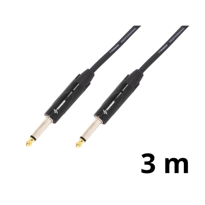 Cablu de semnal Thunder CX118-3m (mufa 6,3 mm – mufa 6,3 mm)