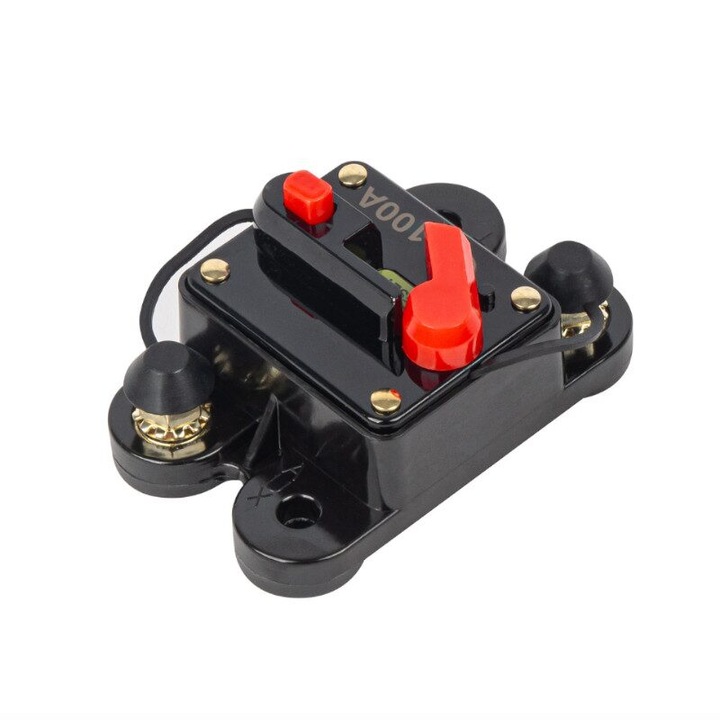 Siguranta automata rearmabila cu reset, patrata, 100A, 12-48V, 03828 Amio