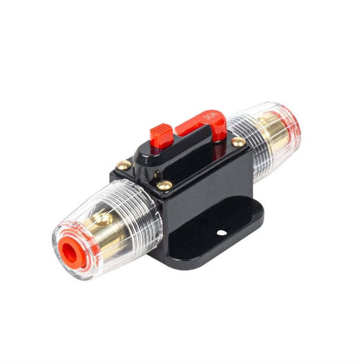Siguranta automata rearmabila cu reset, cilindrica, 30A, 12-48V, 03816 Amio