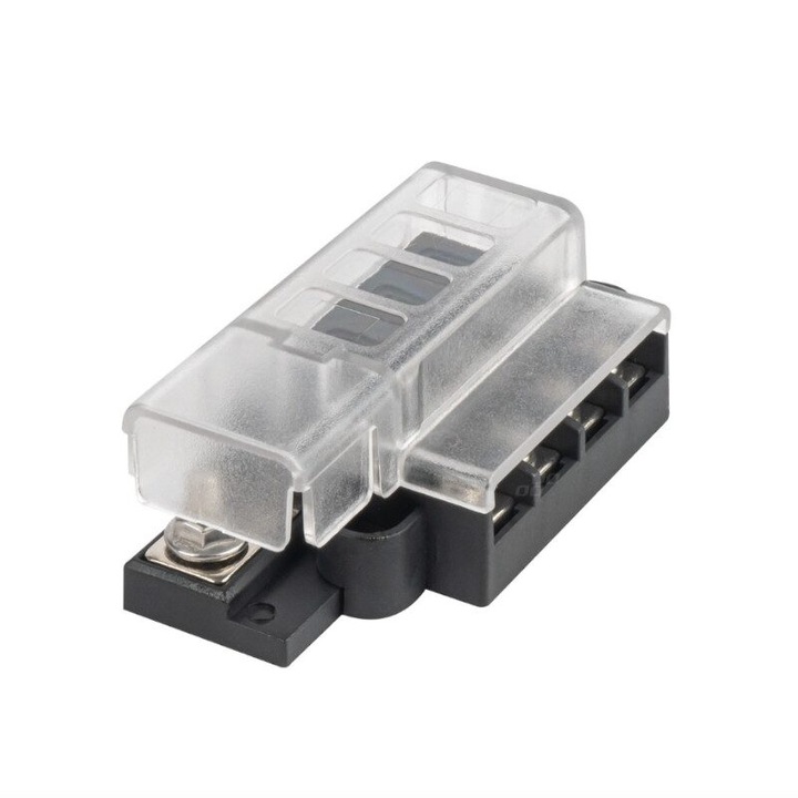 Cutie sigurante plate 4 cai, maximum 30A, cu capac protectie, 03835 Amio