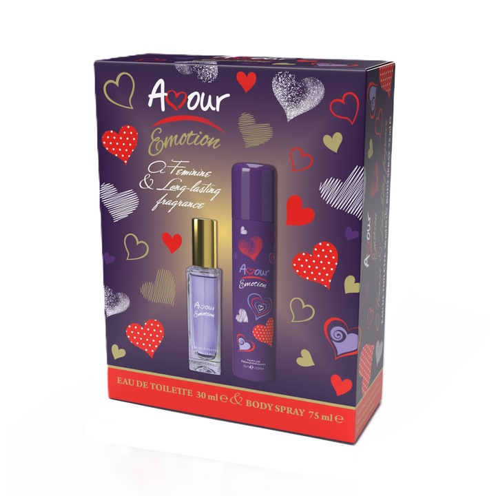Női Amour Emotion dezodor 75ml, és edt 30ml szett