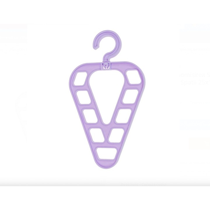 Овална пластмасова люлякова закачалка с 9 места 25x15 см