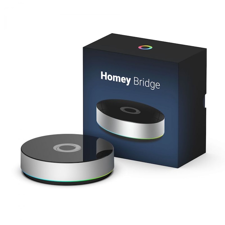 Kit inteligent pentru casă, Homey, model Pro 2023, conectivitate wireless, hub, multicolor