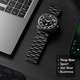 Curea Metalica compatibila cu Samsung Galaxy Watch Ultra CASEY STUDIOS™, cu Zale, Premium, din Otel Inoxidabil, Black