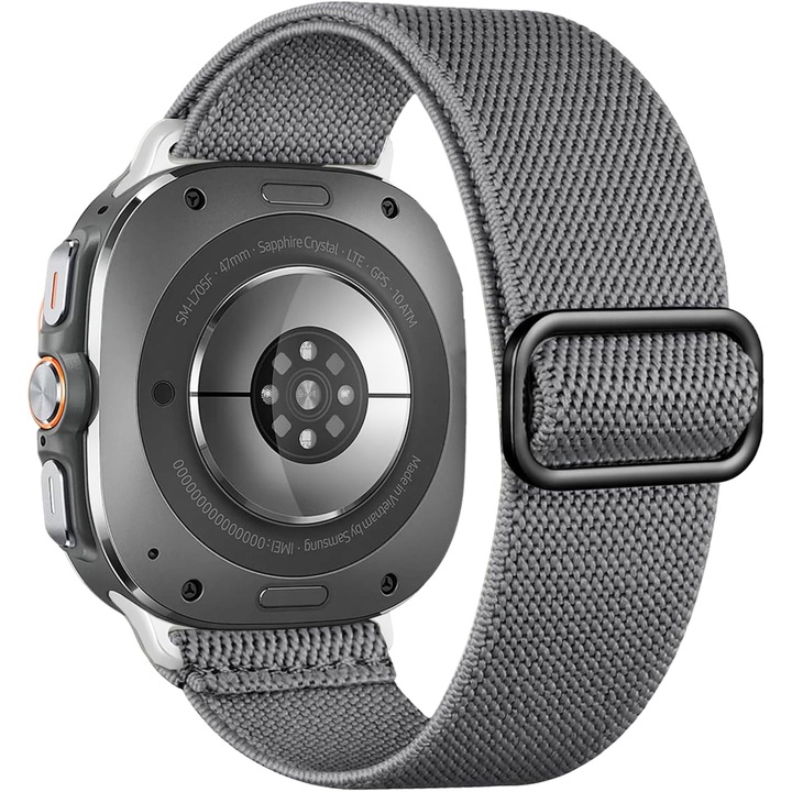 CASEY STUDIOS™ állítható, ultrafonott hurokpánt, Samsung Galaxy Watch-szal kompatibilis, textilből készült, szürke