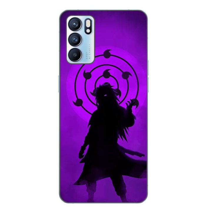 Калъф, съвместим с Oppo Reno6 5G Silicon Gel Tpu Модел Madara Rinnegan