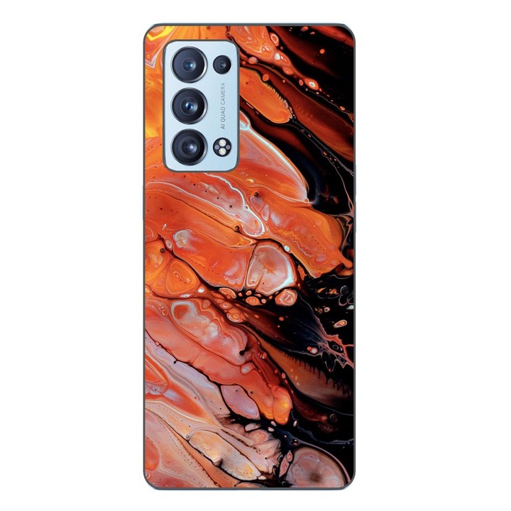 Капак, съвместим с модел Oppo Reno6 Pro 5G Silicon Gel Tpu Abstract Lava Flow