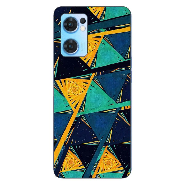 Калъф, съвместим с Oppo Reno7 5G Silicon Gel Tpu Модел Abstract Prism