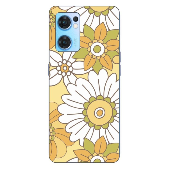 Кейс, съвместим с Oppo Reno7 5G Silicone Gel Tpu Модел Pastel Garden