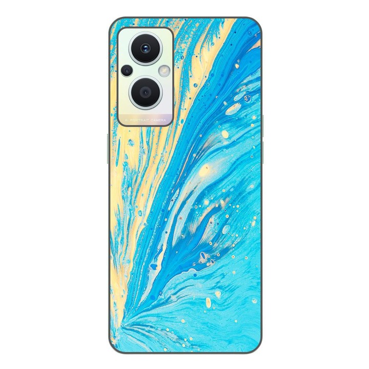Калъф, съвместим с Oppo Reno7 Lite Silicon Gel Tpu Модел Aqua Bloom