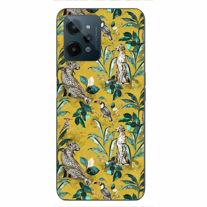 Husa compatibila cu Realme C31 Silicon Gel Tpu Model Yellow Jungle Pattern