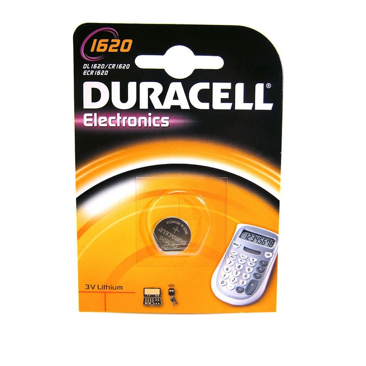 Baterie cu litiu pentru ceas Duracell, CR1620, 3V