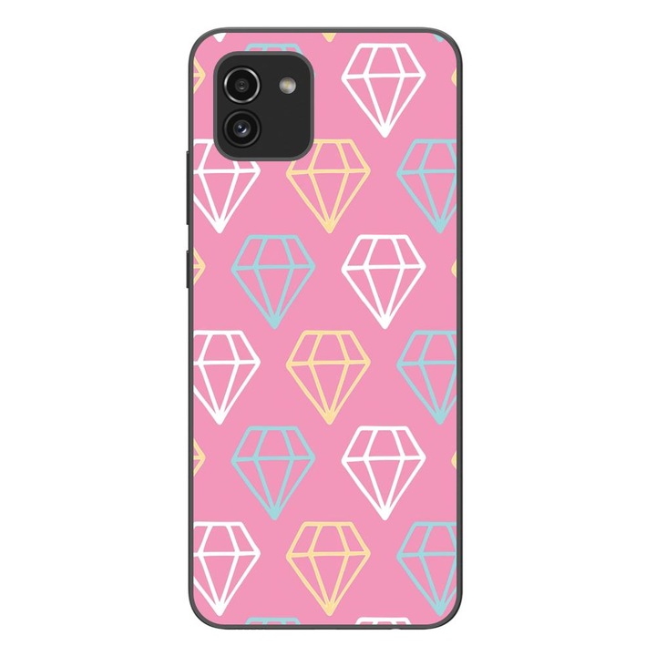 Husa compatibila cu Samsung Galaxy A03 Silicon Gel Tpu Model Diamond Pattern Doodles