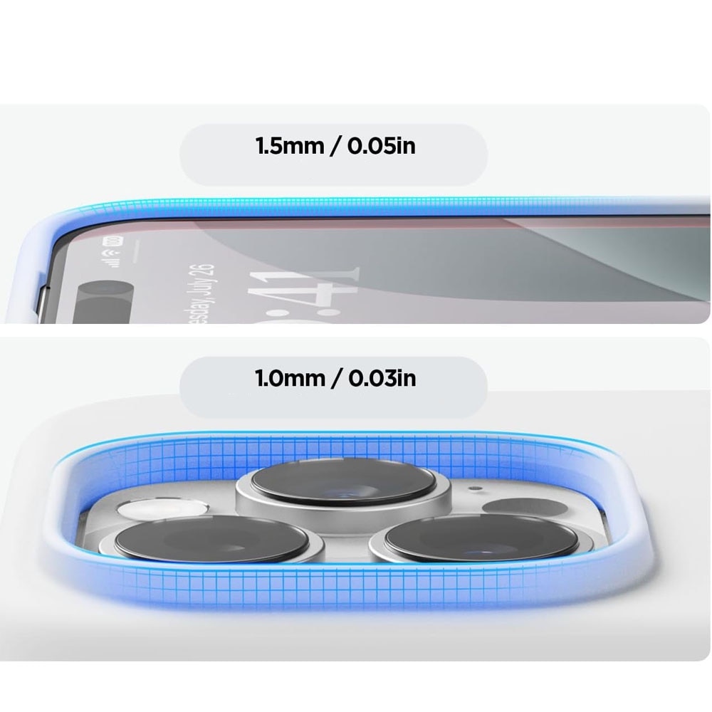 Husa de protectie compatibila cu iPhone 16, Guixuan, silicon, alb, 6.1 inch