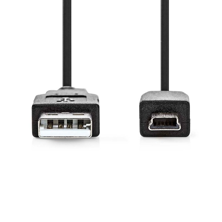 Cablu USB 2.0 Nedis USB-A tata la USB Mini-B 5 pini tata 1.00 m Negru