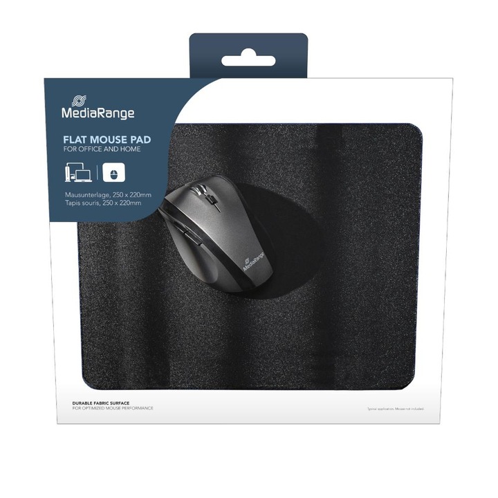Mousepad, MediaRange, 250 x 220 x 3 mm, Negru