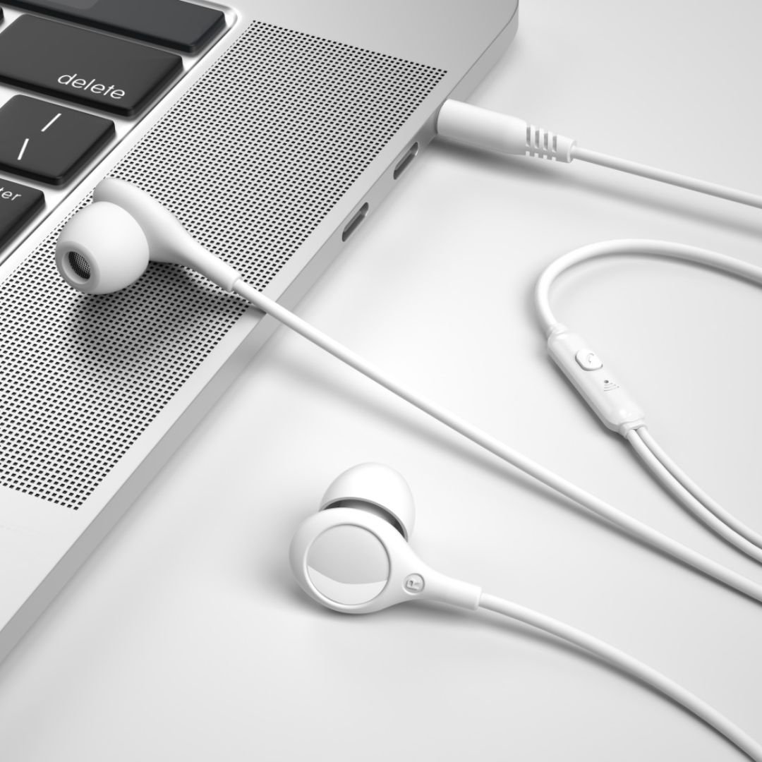 Casti Audio cu Fir si Microfon XO EP46, Alb, Mufa Jack 3,5mm, Noise Cancelling, Sunet Clar si Izolare Fonica, Ideal pentru Muzica si Apeluri