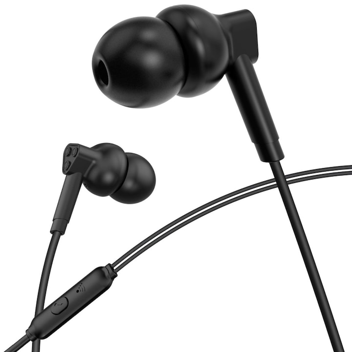 Casti Audio cu Fir si Microfon XO EP39, Alb, Mufa Jack 3,5mm, Sunet Clar si Izolare Fonica, Confort pentru Utilizare Zilnica