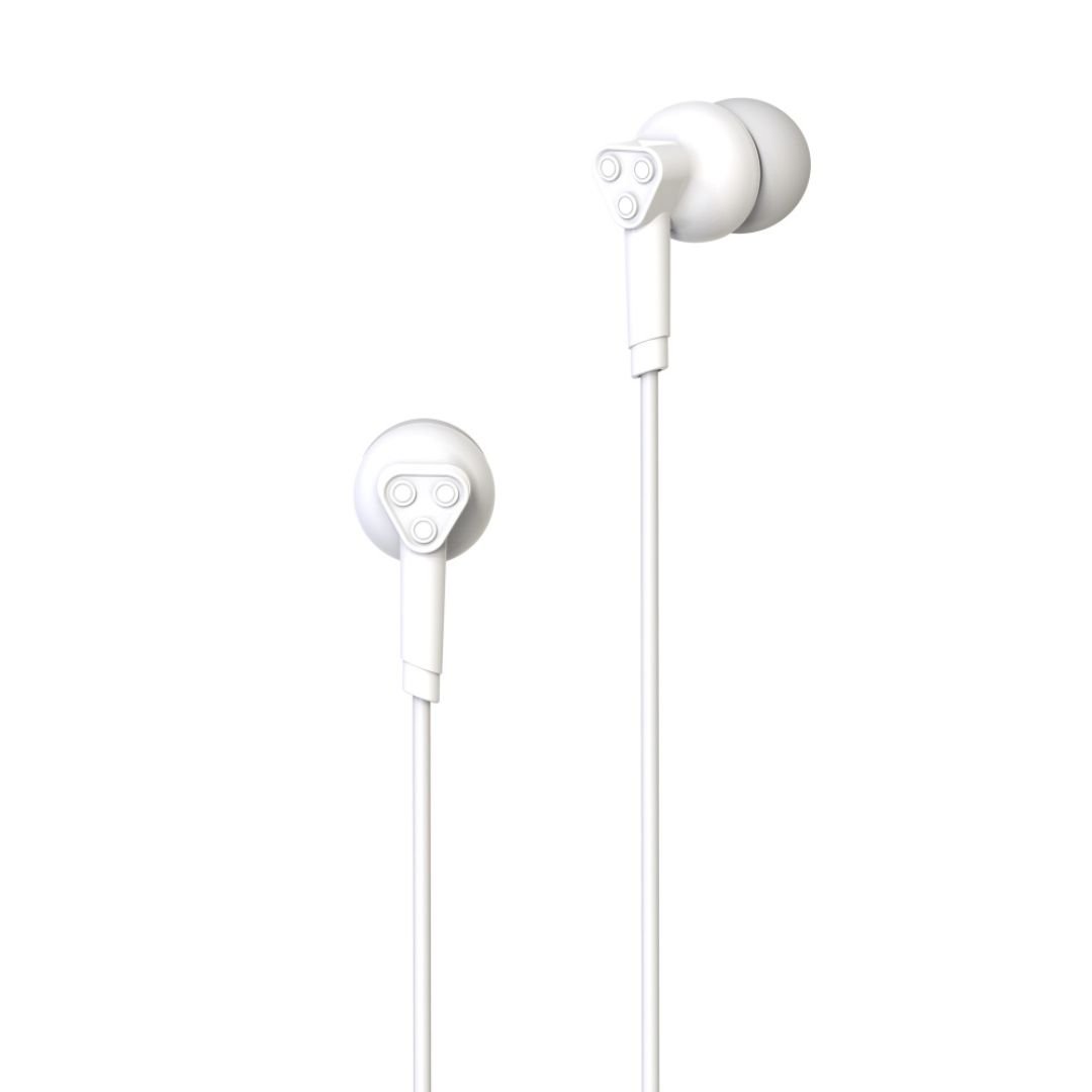 Casti Audio cu Fir si Microfon XO EP39, Alb, Mufa Jack 3,5mm, Sunet Clar si Izolare Fonica, Confort pentru Utilizare Zilnica